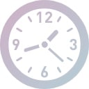 待機、出勤、退勤など時間を表す時計の画像